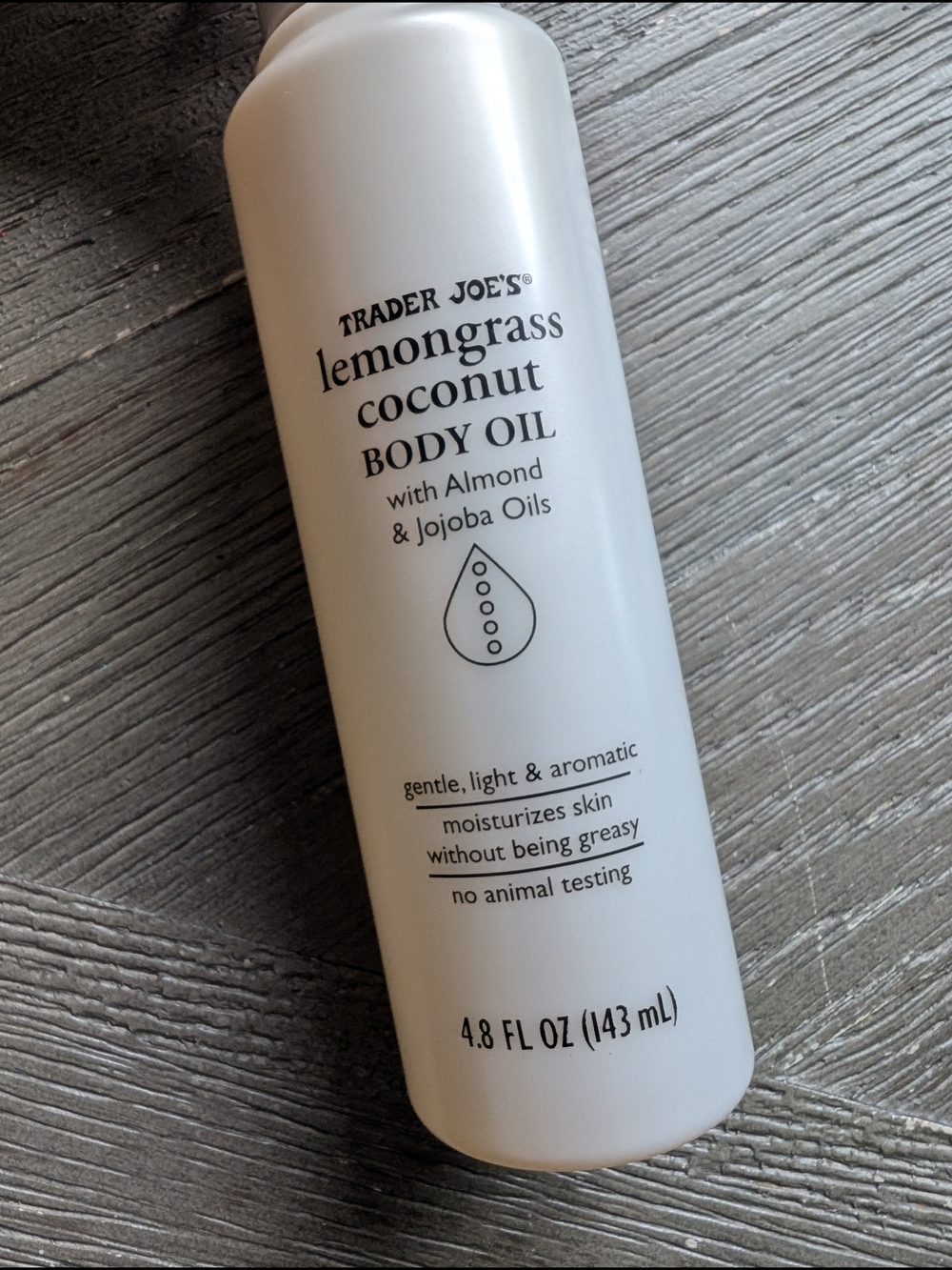 Trader Joe's Lemongrass Coconut Body Oil